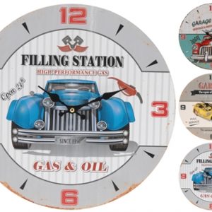 Wooden Wall Clock Vintage Car