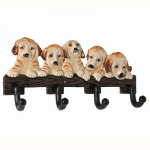 Vintage metal dog design wall hanger