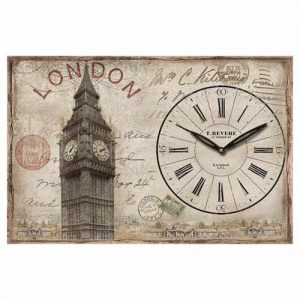 Vintage Metal Wall Clock London