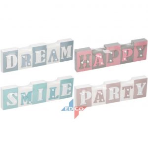 Vintage LED Wall Hangers Smile and Happy