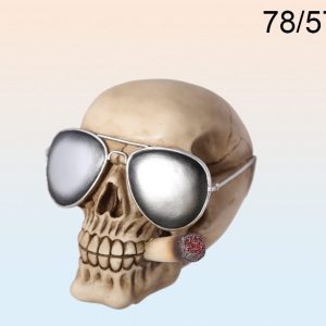 Skeleton Image with Gold Sunglasses
