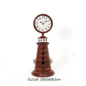 Limited Edition Pendule Phare Rouge Design Desk Clock