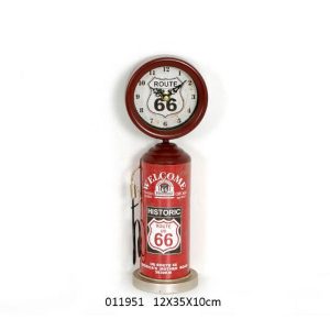 Unique Old Rounded Gas Pump Desk Clock