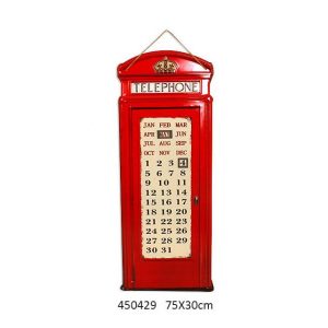 Metal Tin Vintage Old Telephone Box and Calendar last 1 pc in stock