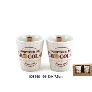Unique Ceramic Chocolate Cups - Sets of 2