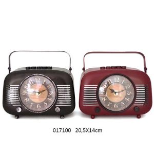 Unique Metal Vintage Radio Desk Clock