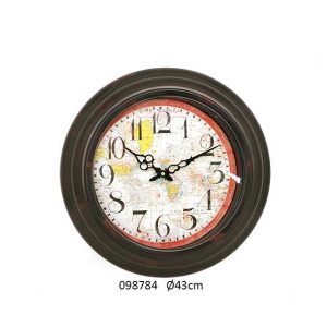 Unique Metal World Map Wall Clock