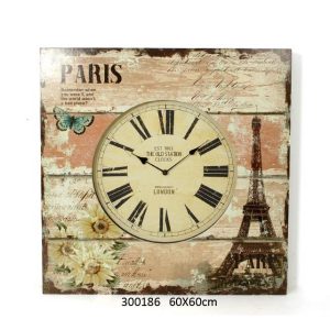 Unique Hand Painted Wooden Wall Clock