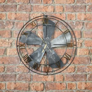 Vintage Fan Wall Clock