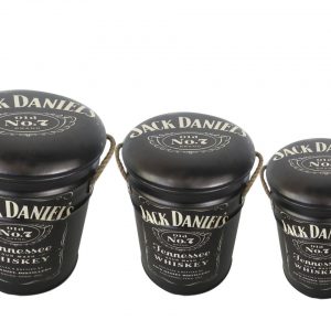 Jack Daniels - 3 Metal Storage Stools Set 179 euro set of 3 pcs
