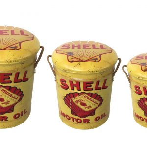 Shell - 3 Metal Storage Stools Set for 179 euro