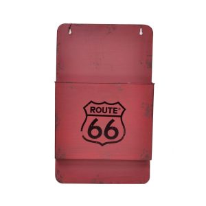 U.S.A Red Route 66 METAL Letter Box Wall Hanger