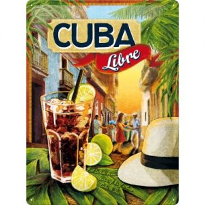 TIN METAL SIGN EMBOSSED