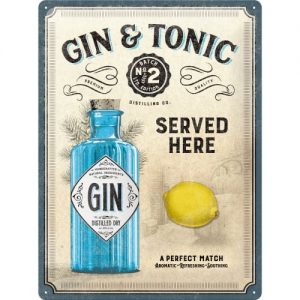 TIN METAL SIGN EMBOSSED