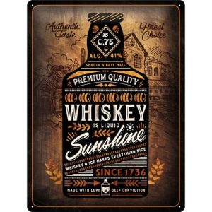 TIN METAL SIGN EMBOSSED
