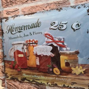 TIN METAL SIGN EMBOSSED
