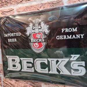 TIN METAL SIGN EMBOSSED