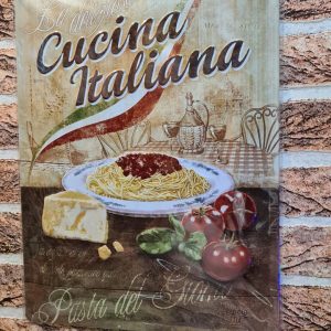 TIN METAL SIGN EMBOSSED