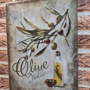 TIN METAL SIGN EMBOSSED