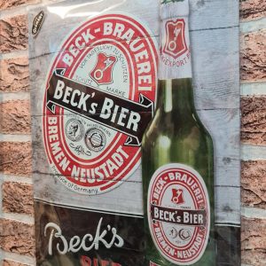 TIN METAL SIGN EMBOSSED