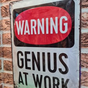 TIN METAL SIGN EMBOSSED