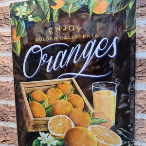 TIN METAL SIGN EMBOSSED
