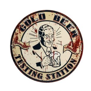 ROUND TIN METAL SIGN