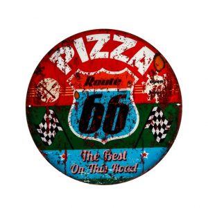 ROUND TIN METAL SIGN