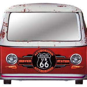 WALL METAL DESIGN VAN FRONT/ W MIRROR & TOWEL HANGER