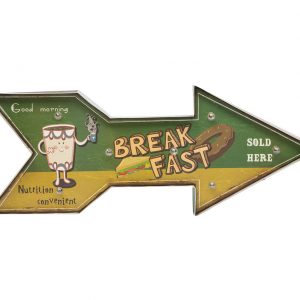 METAL SIGN WITH LED LIGHT