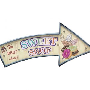 METAL SIGN W / LED