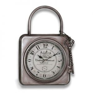 54cm Industrial Padlock Clock With Key design UK
