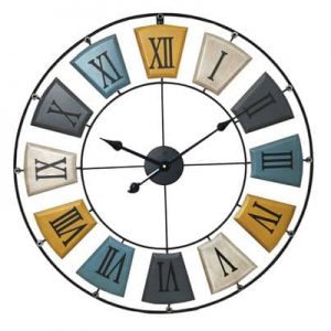 68cm Multi Coloured METAL Clock SOLD OUT