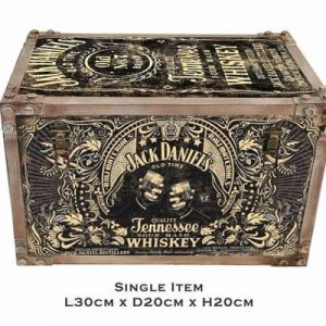 Jack D  Single 30cm Metal Effect Strapped Trunk