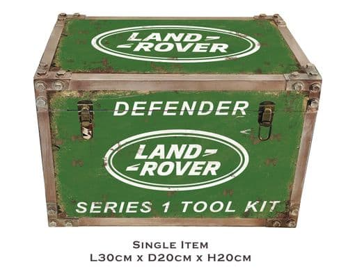 Land Rover Single 30cm Metal Effect Strapped Trunk SOLD OUT