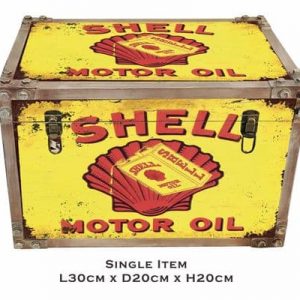 Shell Single 30cm Metal Effect Strapped Trunk