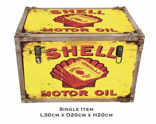 Shell Single 30cm Metal Effect Strapped Trunk