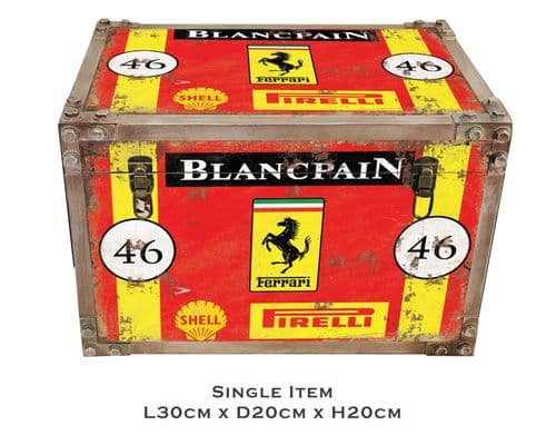 Ferrari Single 30cm Metal Effect Strapped Trunk