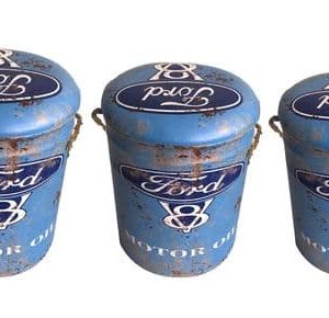 Set Of 3 Metal Stools Ford