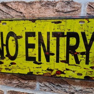 TIN METAL SIGN EMBOSSED