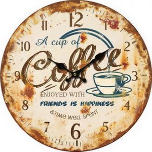 WOOD ROUND WALL CLOCK