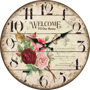 WOOD ROUND CLOCK