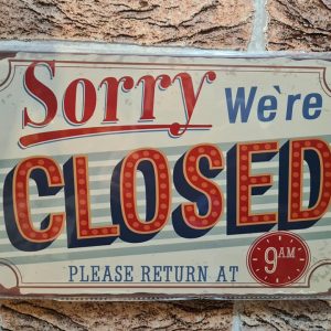 TIN METAL SIGN