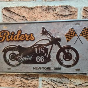 TIN METAL SIGN EMBOSSED