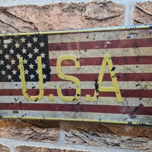 TIN METAL SIGN EMBOSSED