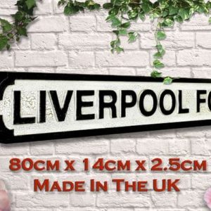 Vintage Road Sign Liverpool Flower Club White Finish out of stock