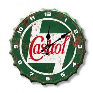 CASTROL METAL WALL CLOCK