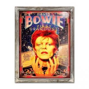 Bowie 44cm x 34cm Wood Framed Metal Art