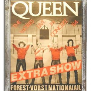 Queen METAL SIGN  44cm x 34cm Wood Framed Metal Art