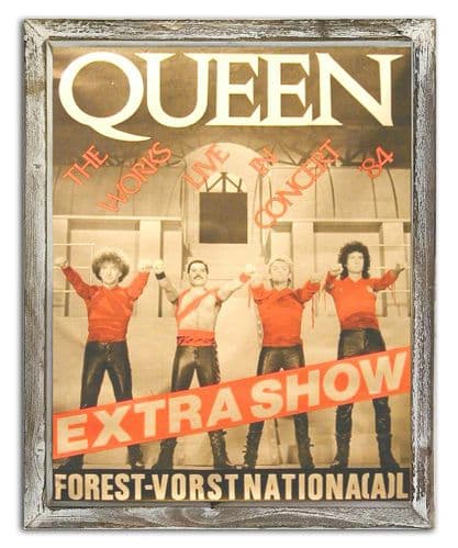 Queen METAL SIGN 44cm x 34cm Wood Framed Metal Art